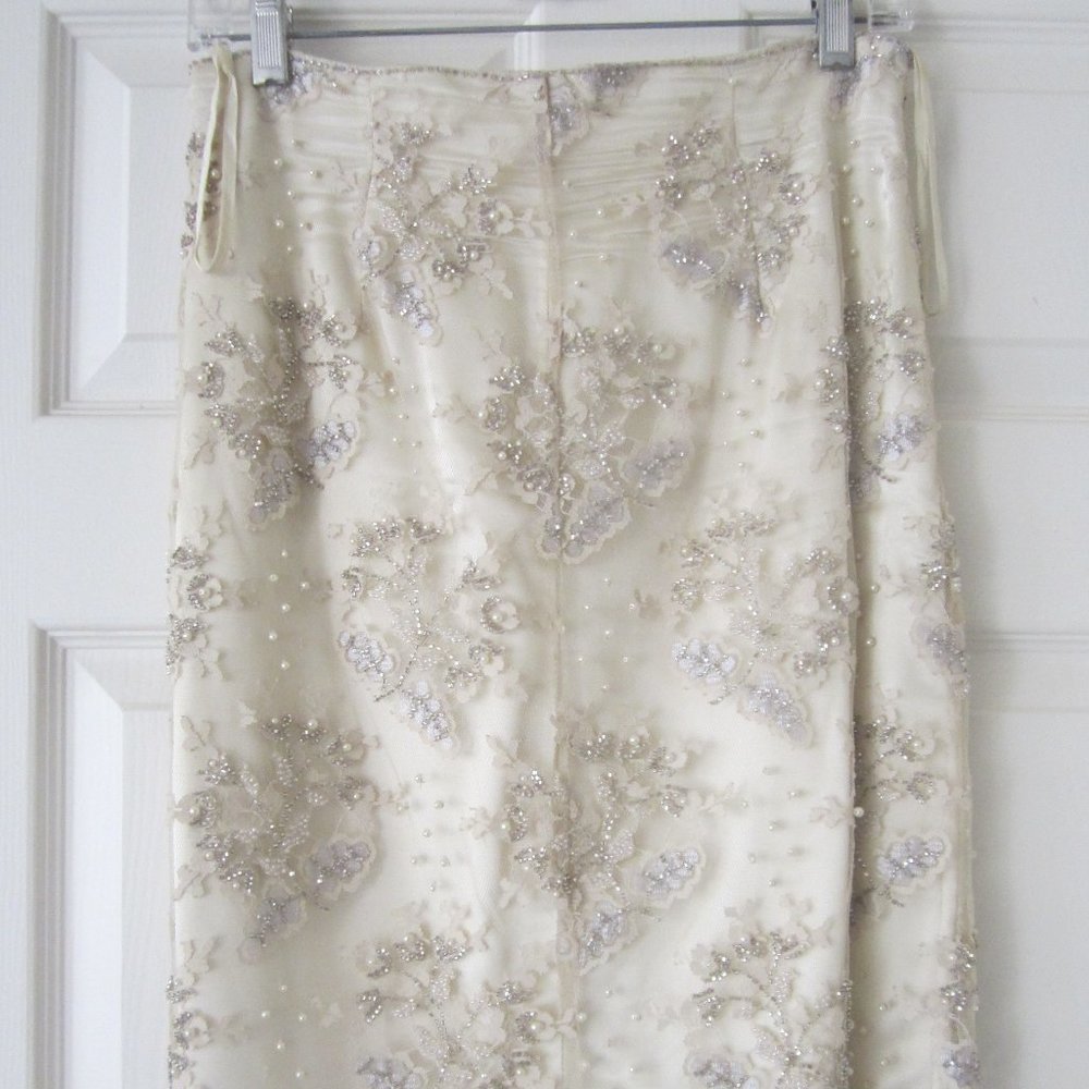 Lace and pearls skirt and halter top